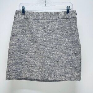 Ann Taylor LOFT Skirt Sz 10P Women’s Straight Mini Lined Maroon Gray White